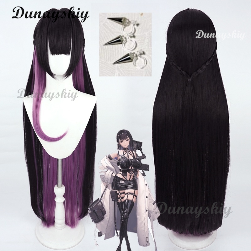 Anime Cosplay Wig Heat Resistant - Mihara คอสเพลย์วิกผม NIKKE เทพธิดาแห่งชัยชนะต่างหูยาวตรงผู้หญิงผมสังเคราะห์ทนความร้อนผม