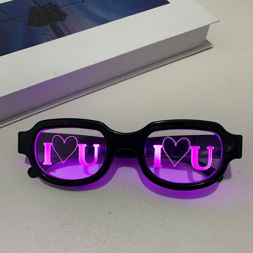 Glow In The Dark Party Glasses - แว่นตา LED เอฟเฟกต์พิเศษ เรืองแสงนีออน สัมผัสแห่งเทคโนโลยี แว่นตาเรืองแสง