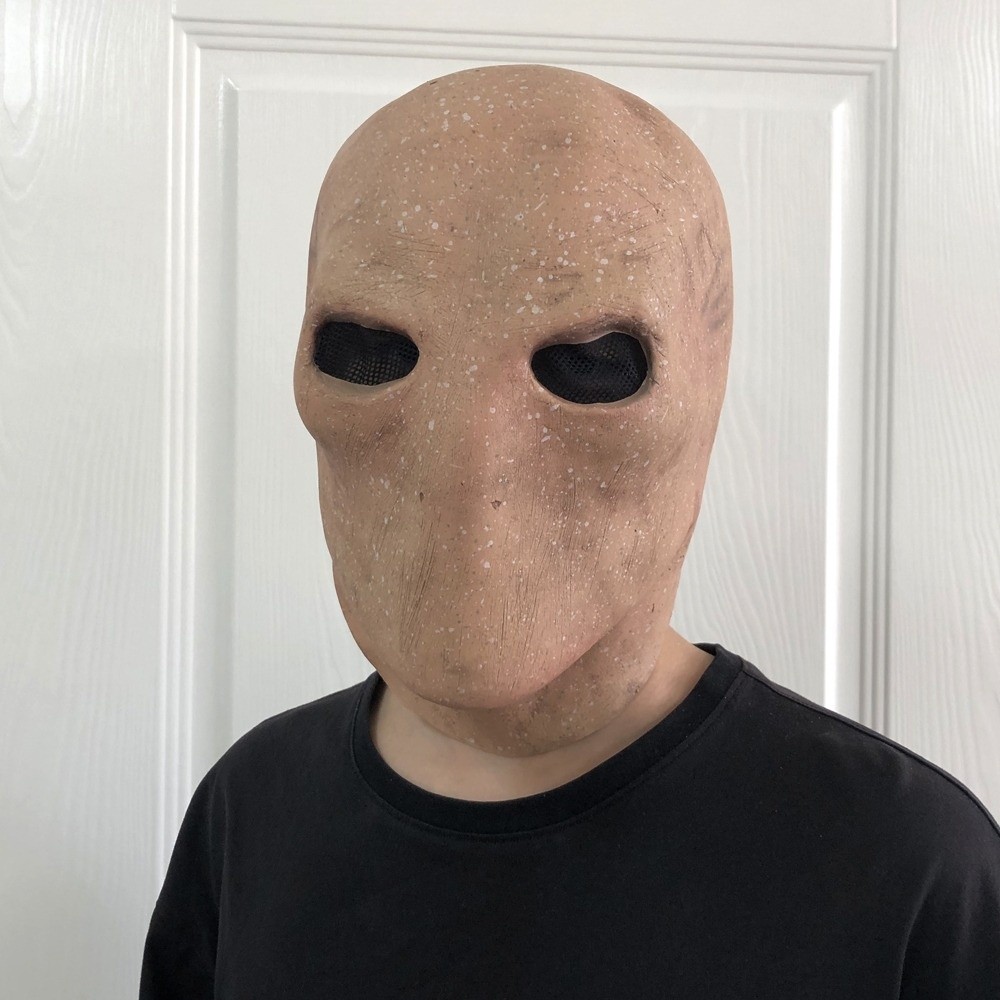 Latex Alien Mask Realistic - หน้ากากสแลนเดอร์แมนไร้หน้าสำหรับฮาโลวีน หน้ากากหัวกะโหลกเอเลี่ยนสมจริง หมวกกันน็อคยางลาเท็กซ์ 3 มิติ ปลอดสารพิษ