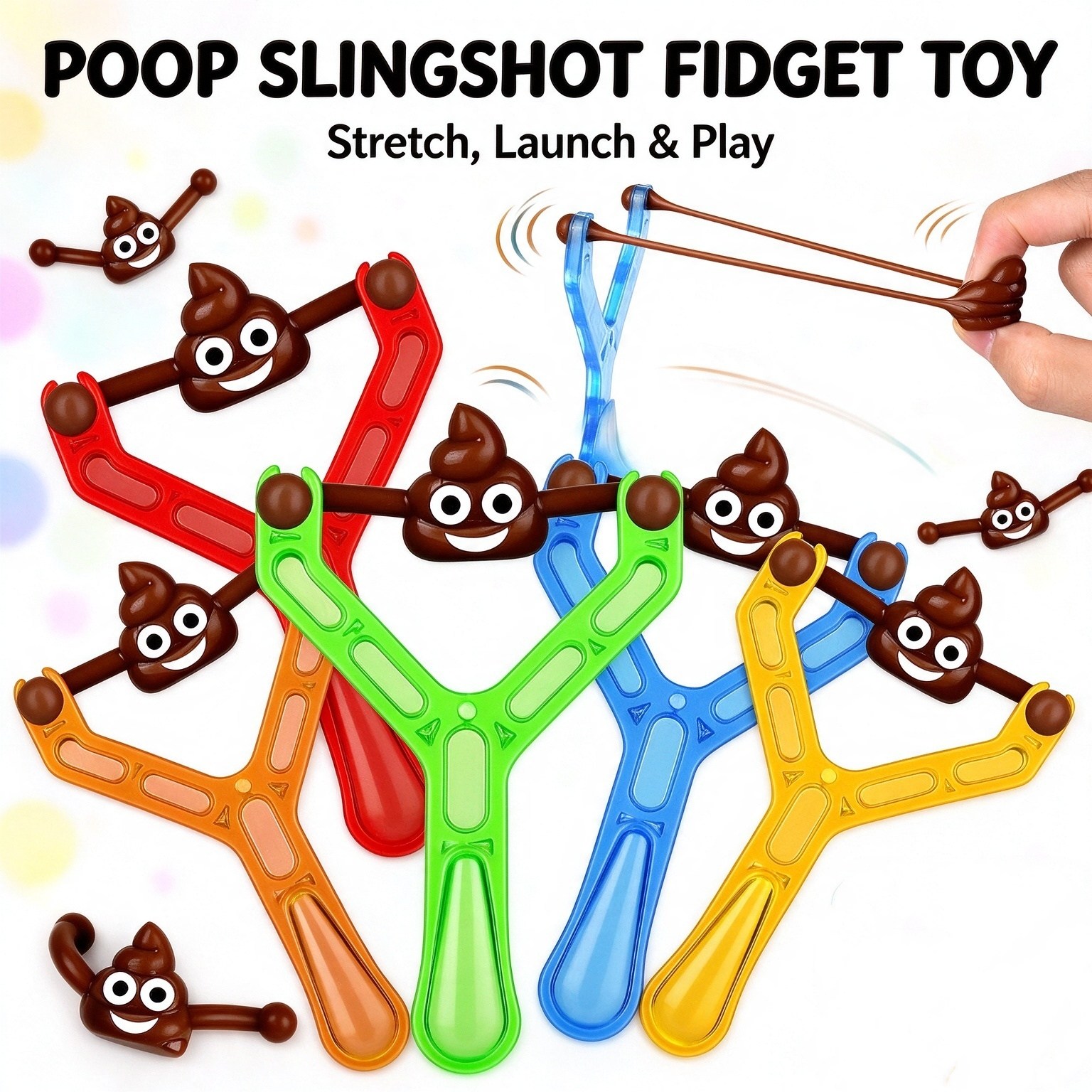 Fake Poop Gag Gift - 5 ชิ้น ที่ยิงอึปลอม ของเล่นตลก ของขวัญปาร์ตี้ ของแปลกใหม่
