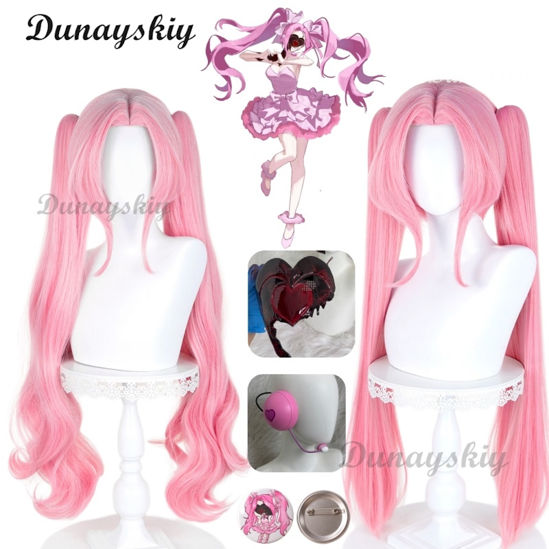 Anime Cosplay Wig Heat Resistant - วิกผมคอสเพลย์มิซี่จาก Alien Stage Zombie Stage พร็อพวิกผมสีชมพู