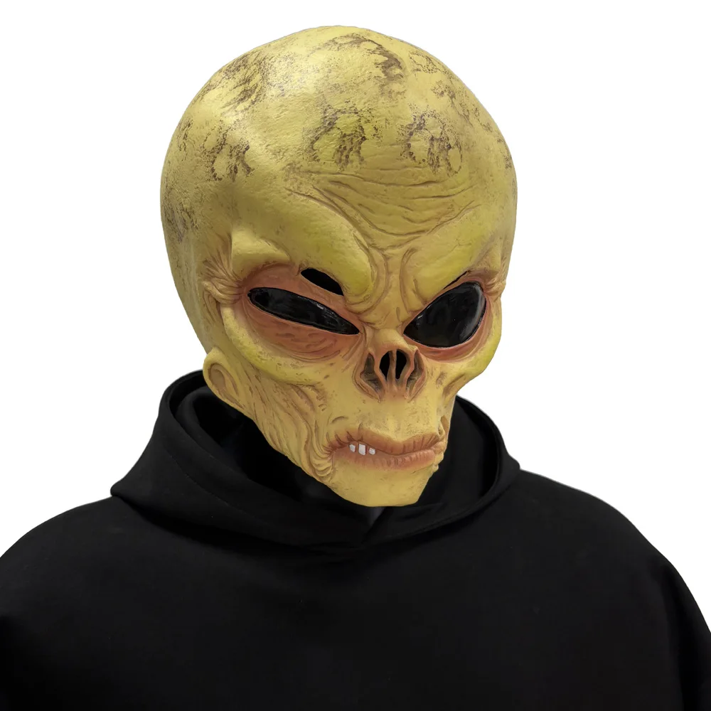 หน้ากากหัวกะโหลกเอเลี่ยนตลก คอ - Latex Alien Mask Realistic บทวิจารณ์และราคา