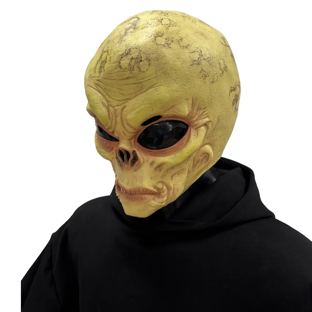 หน้ากากหัวกะโหลกเอเลี่ยนตลก คอ - Latex Alien Mask Realistic บทวิจารณ์และราคา