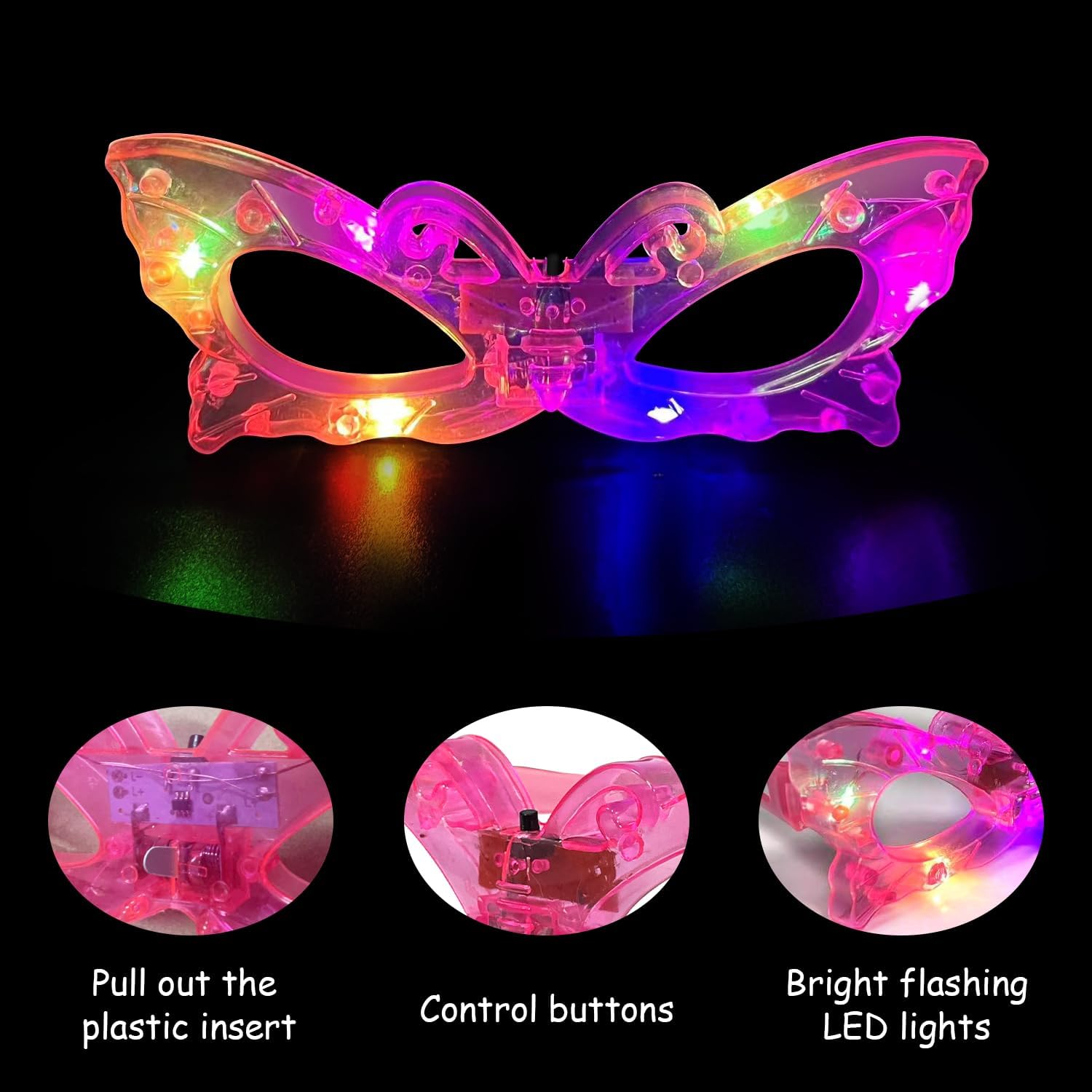 แว่นตา LED 12 ชิ้น แว่นตาเรือง - Glow In The Dark Party Glasses บทวิจารณ์และราคา