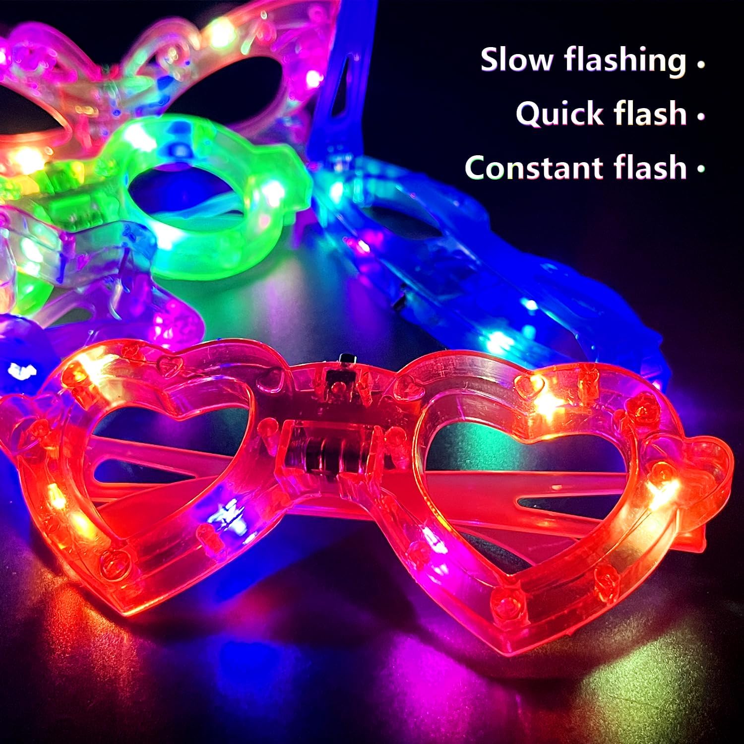 แว่นตา LED 12 ชิ้น แว่นตาเรือง - Glow In The Dark Party Glasses บทวิจารณ์และราคา