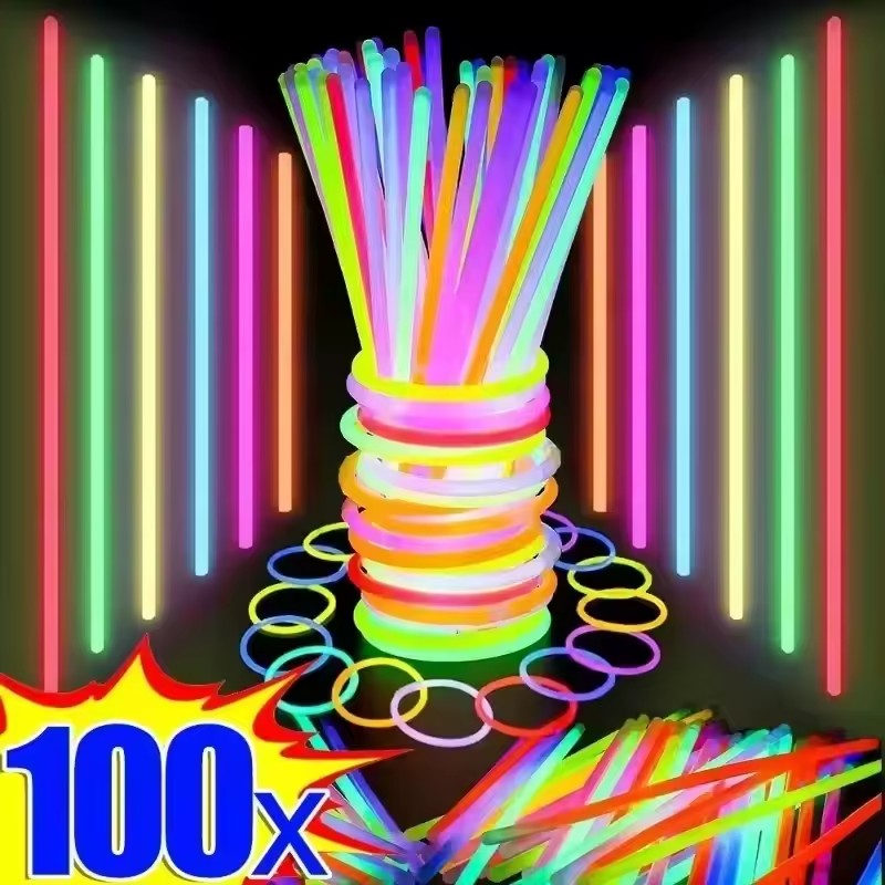 แท่งเรืองแสง 50/100 ชิ้น สำหรั - Glow In The Dark Party Glasses บทวิจารณ์และราคา