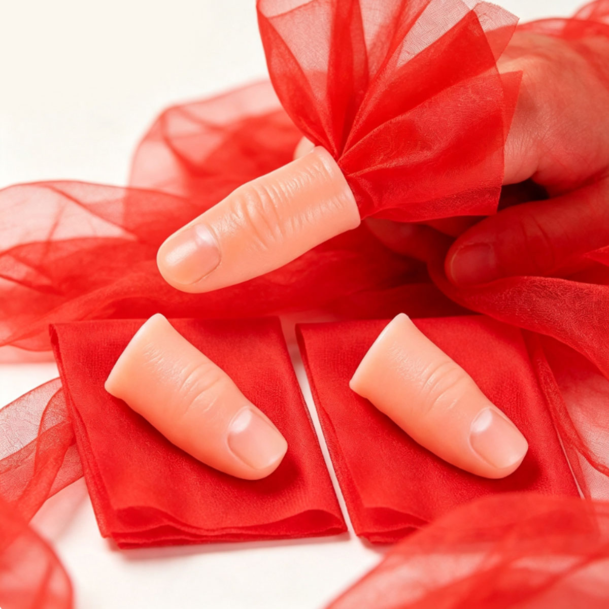 ชุดมายากล 3 ชิ้น Scarf-Vanish  - Thumb Tip Magic Trick Set บทวิจารณ์และราคา