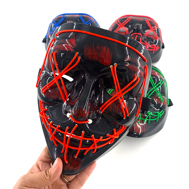 หน้ากากปาร์ตี้เรืองแสงสีสันสดใ - Led Purge Mask Halloween บทวิจารณ์และราคา