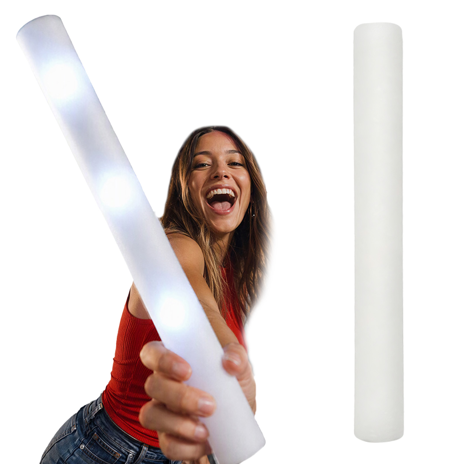 แท่งไฟ LED แบบใช้ซ้ำได้ ทำจากโ - Flashing Led Foam Sticks Party บทวิจารณ์และราคา