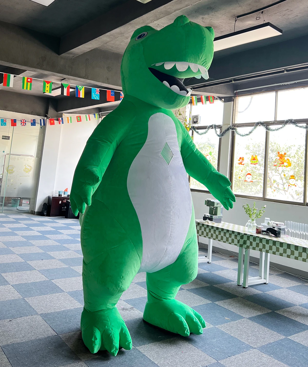 ชุดไดโนเสาร์เป่าลมแบบยูนิเซ็กซ - Inflatable Dinosaur Costume Adult บทวิจารณ์และราคา