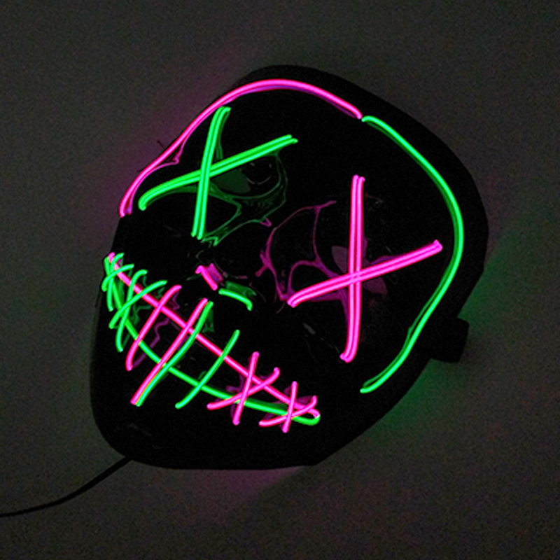 หน้ากากคอสเพลย์เรืองแสงไร้สายห - Led Purge Mask Halloween บทวิจารณ์และราคา
