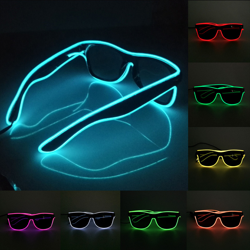1PC กระพริบลวด EL LED แว่นตาส่ - Glow In The Dark Party Glasses บทวิจารณ์และราคา