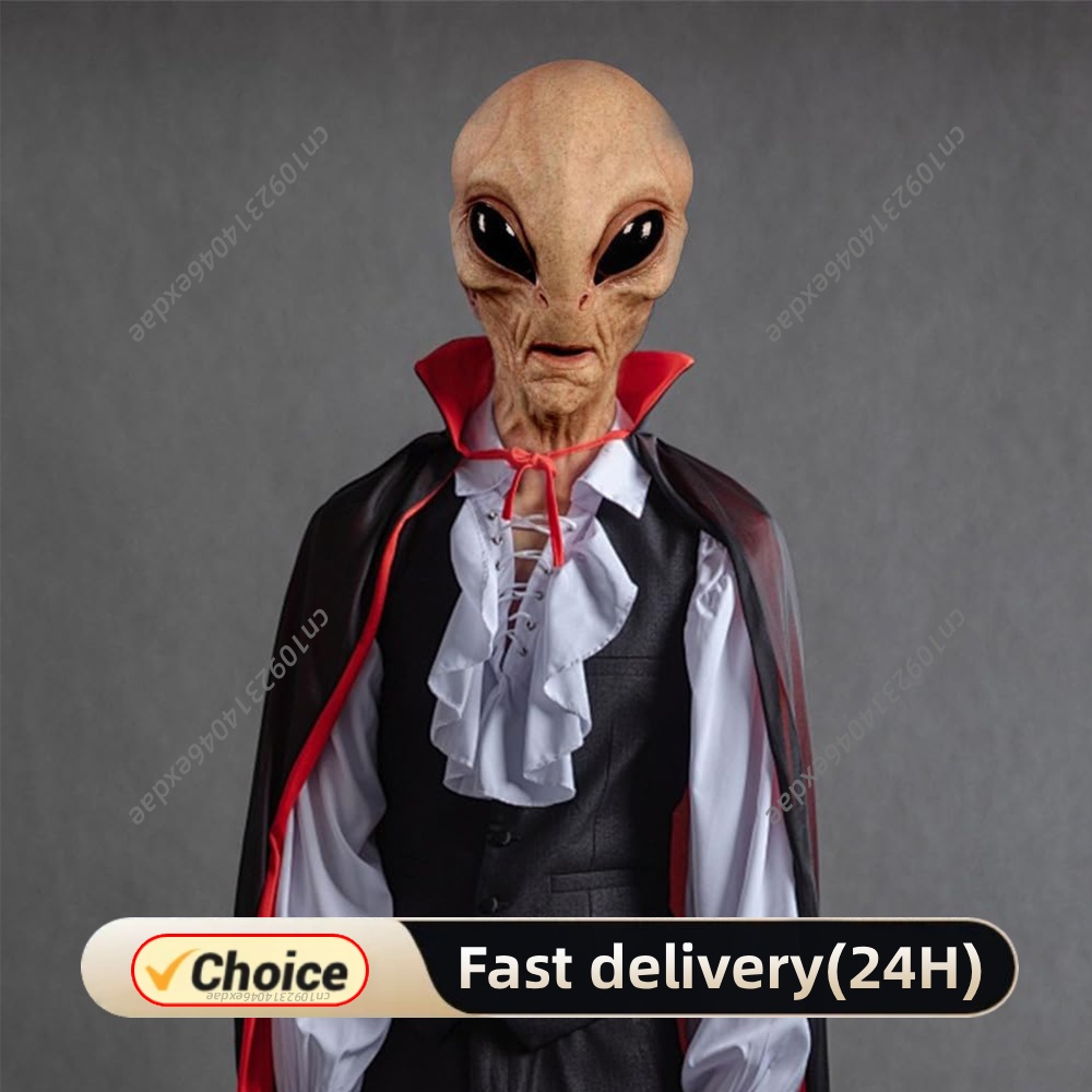 หน้ากากเต็มศีรษะที่ดูสมจริง ทำ - Latex Alien Mask Realistic บทวิจารณ์และราคา