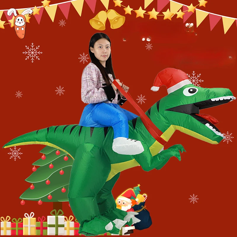 ชุดเป่าลมไดโนเสาร์ทีแรนโนซอรัส - Inflatable Dinosaur Costume Adult บทวิจารณ์และราคา